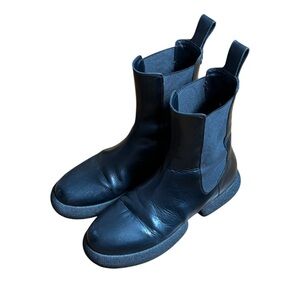 Dries Van Noten black leather boots